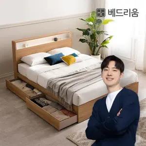 [신세계라이브쇼핑]금성침대 베드리움 리밍 LED 수납침대(SS)-듀얼쿠션 매트리스