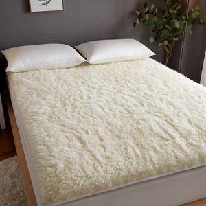 천연양모 논슬립 매트 호주산 침대 양털 러그 흰색 여행 양모토퍼 천연 양면 이불