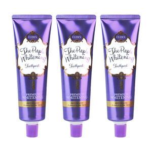 클라이덴 더 퍼플 안티옐로우 미백치약 130g 3개 화이트닝 치약