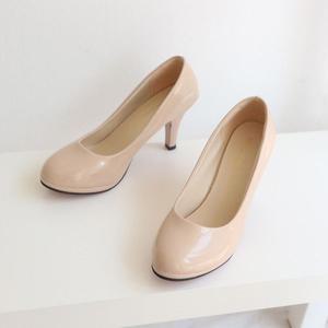 흰색구두 255 260 가보시힐구두 직장인 여성 데일리슈즈 베이지