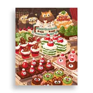 위메이크 페인팅 DIY 명화그리기 크리스마스 케이크 40x50