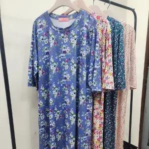 국산 여성 빅사이즈 엄마 원피스/빅사이즈원피스/국산원피스/면원피스/홈웨어원피스/원피스잠옷