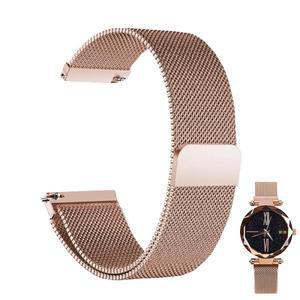 퀵릴리스 스트랩 Milanes 마그네틱 시계 밴드 Di-or DIRO Swa-rovski 교체 여성 패션 팔찌 로즈 골드 14mm