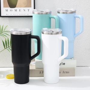 대용량 템블러 스텐 빨대컵 이중 보온 보냉 캠핑 차량 손잡이 글로벌와이