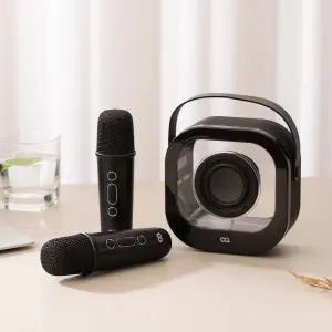 오아 뮤즈B 블루투스 무선 노래방 마이크 듀얼 미니 휴대용 가정용 차량용 스마트폰 투명스피커 듀엣