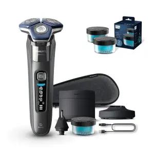 [필립스] SkinIQ 7000 전기면도기 S7887/71 다크 크롬+세척액 2개입 CC12/51