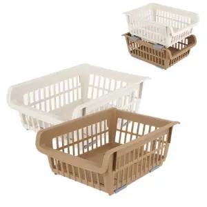 슬라이드 다리 공간절약 다용도 바스켓-소/가정 교구 이동식 수건 교실 박스 소쿠리 간식 리빙 신발