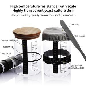 초보자를위한 사워도우 항아리 스타터 발효기 요구르트 키트 발효 다기능 용품