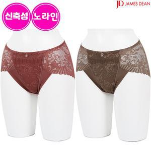 제임스딘 여성 레이스 노라인 헴 맥시 팬티 2매입 AC01