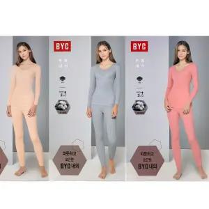 BYC 줄리엣 여성 내복상하세트 여자 간절기 순면가을내의 얇은내복 할머니 보온내의