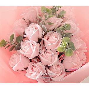 비누꽃다발 선물 재료 장미꽃 만들기 꽃바구니 졸업식 핑크pqr424