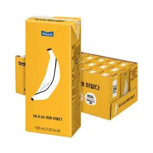 [매일] 바나나는 원래 하얗다 바나나우유 190ml 24팩