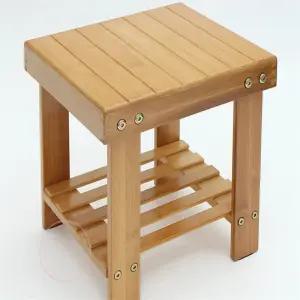 [다믿샵] 2단 미니선반 원목스툴