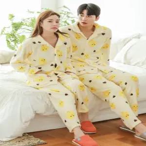 인조밍크 병아리(1) 삐약이 극세사 수면잠옷 투피스 상하세트