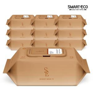 고평량 써밋75g 베이지 77매 10팩 캡형 엠보 아기물티슈