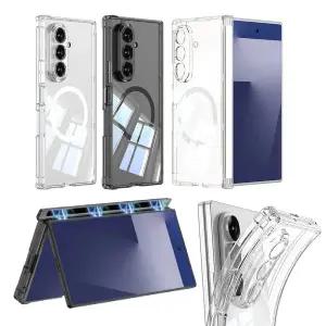 갤럭시z폴드7 투명 클리어 에어백 범퍼 마그네틱 힌지 맥세이프 호환 실리콘 지폴드 폴더 케이스