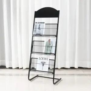 철제 잡지꽂이 책 진열대 신문선반 전시장 홍보 48cm 책진열대 신문선반 전시장 잡지대