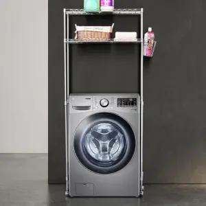 실버메탈세탁기선반 다용도실 팬트리 조립 경량 제작 세탁기선반 세탁실선반