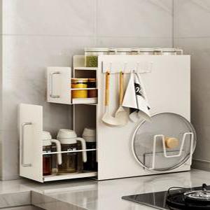 슬라이딩 틈새수납장 서랍형 다용도 팬트리 선반