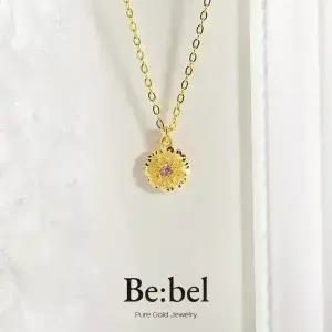 순금목걸이 3.75g(1돈) 24k 여자 눈꽃 루비 비벨