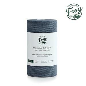 FROG 엠보싱 일회용 풀빌라수세미 원데이 수세미 60매 롤형 그레이 일회용수세미 다목적수세미 다용도수세