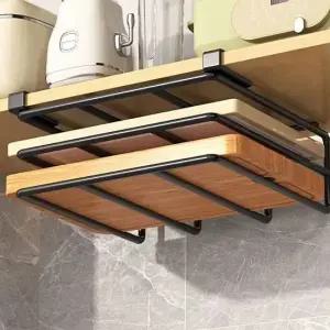 걸이형 2단 도마선반 정리대 무타공 도마거치대 도마거치대 도마선반 도마정리대 공간활용