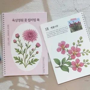 어른 시니어 색칠 공부 꽃 컬러링북 취미 미술 드로잉