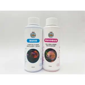 어밥 박테리아제 물갈이제 120ml 2개 물갈이 수질 정화제 개선제 어항 염소 제거제