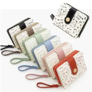 [콩심팥심]일본식 귀여운 고양이 여성용 지퍼 반지갑