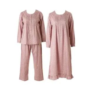 [갤러리아] 여)로맨틱한 인디핑크 로고나염 면80수 잠옷 택1(WPA2507W/WGN2507W)