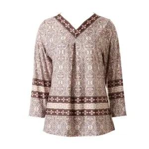 [갤러리아] 여]와코루 폴리 스판 꽃보더 이지웨어 상의 [WPA372WS/PK]