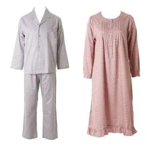 [갤러리아] [커플]와코루 면80수 주자 로고나염 로맨틱 파자마세트[WPA2507M WGN2507W]