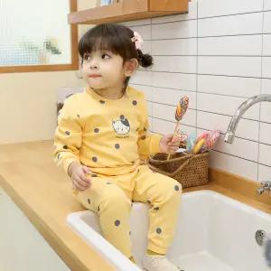 [그린베베] 영유아 봄가을용_버블캣 양면내의/아기옷/아기내복/실내복/남아/여아/상하세트/순면/KC인증/국내원단