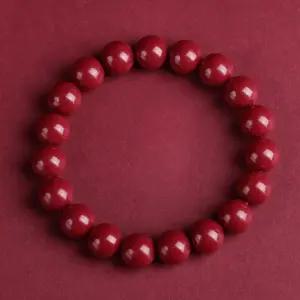 경면주사 자금사 패션 비즈 팔찌 염주 불교 화기운 행운 합격 부적 삼재 좋은기운 액막이 소원 구슬 오행