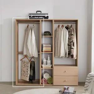 [QN02T2Z4_58]오픈 행거 행거장 C1032 2단 2colors