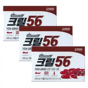 크릴56 크릴오일 1000mg x 30캡슐 x 3개 / 써클