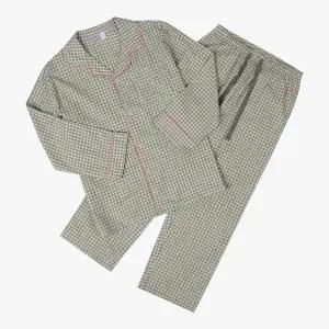 [애니바디](광주신세계)공용 면 9부 파자마 세트_잔체크 ANJS25811