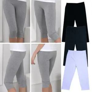 [QNS31Z07_58]레깅스 면스판 요가 8부 8부속바지