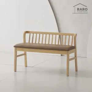[/착불배송] 라데나 고무나무 원목 2인 방석 벤치 식탁 의자