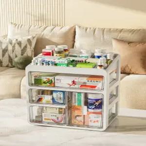 서랍형 약 수납함 보관함 약통 정리함 가정용 영양제 약국