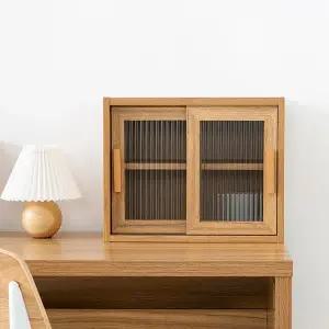 원목 미니수납장 미닫이 책상 수납선반 데스크 정리함