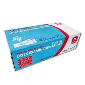 유니더스 스킨엔젤 라텍스 글러브M 50조 100개입 파우더프리 위생용장갑 진료용장갑