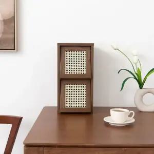 미니 수납장 폭좁은 원목수납장 탁상용 수납정리 원목수납장 미니수납장 거실수납장 라탄수납장