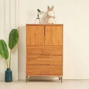 [우아미]에서 참죽 원목 도어형 5단서랍장 800