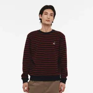 클래식 로고 스트라이프 스탠다드핏 스웨트셔츠 1784 네이비