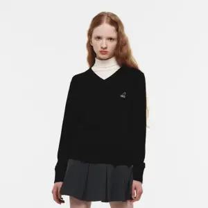 우먼스 브이넥 풀오버 1911 블랙