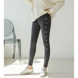 자수 코튼 레깅스 2color 레터링 포인트 밴딩 9부 레깅스 가을 겨울 요가복 필라테스복