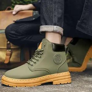 [라일리] Rly 보세 여행 신발 하이탑 워커 나들이 룩 남자 대