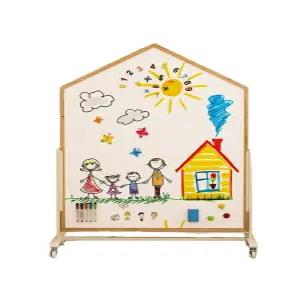 자석 칠판 원목 보드판 이동식 이동식화이트보드 양면사각