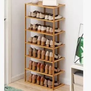 좁은 현관정리 와이드 신발장  7단) 틈새신발장 현관신발장 신발수납장 오픈형 신발선반